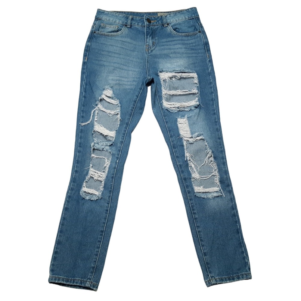 Denim TFS Twentyfourseven Jeans Womens 30 Blue Ankle Distressed‎ Med Wash Tag 34
